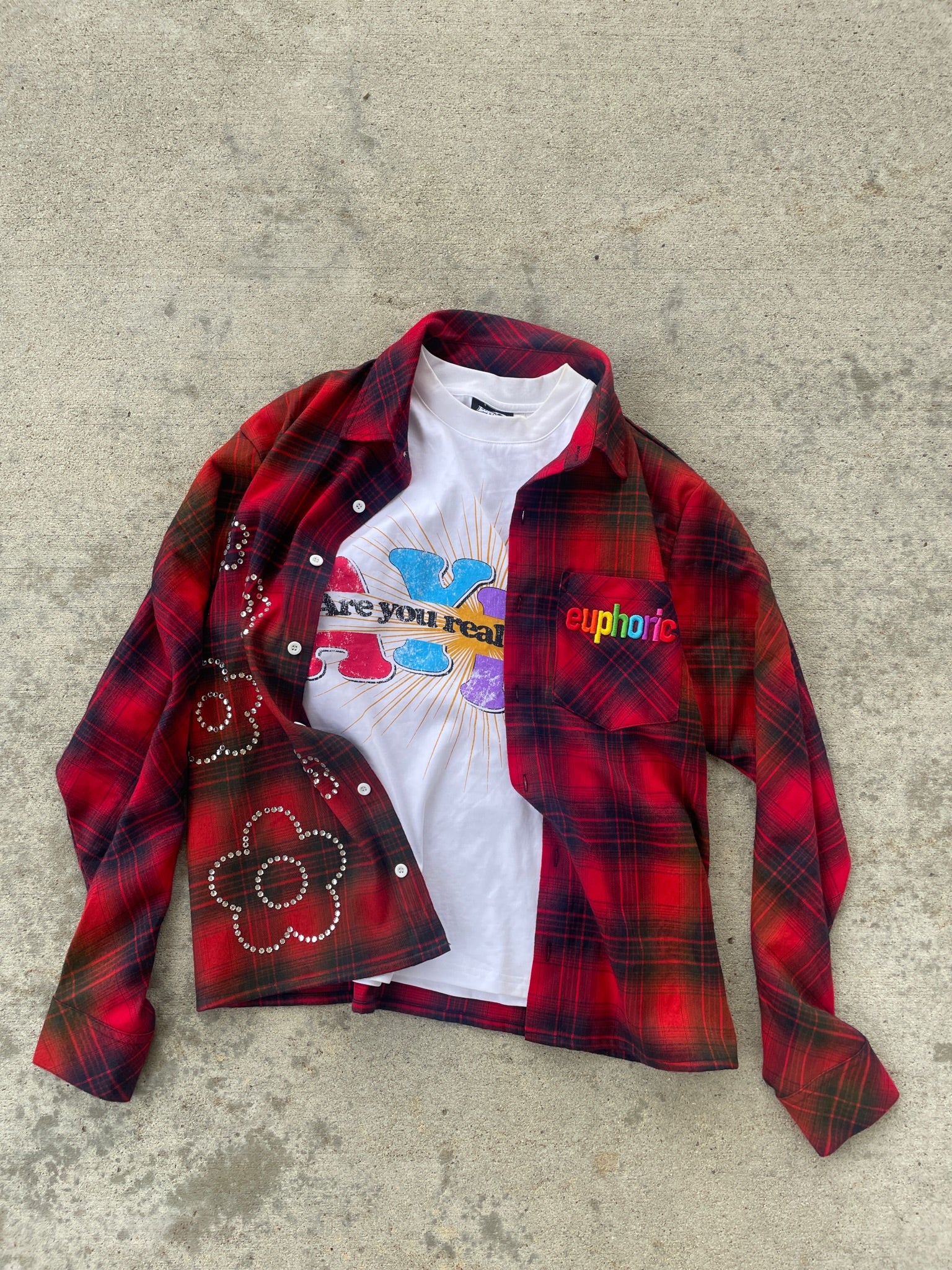 Euphoric Anniversary Flannel - Red - Image 3