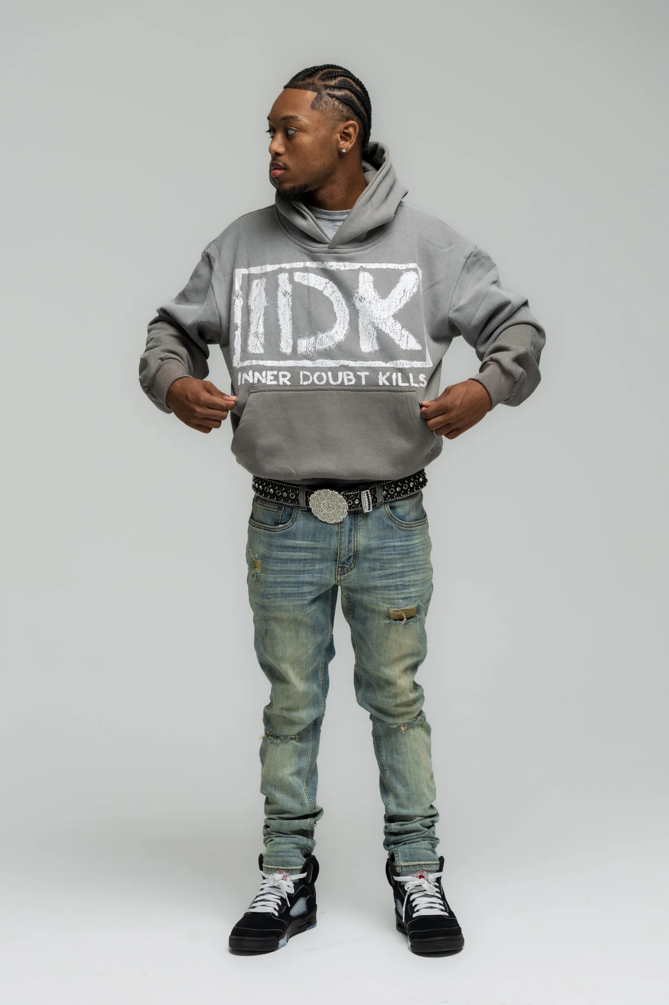 IDK Hoodie - Gray - Image 3