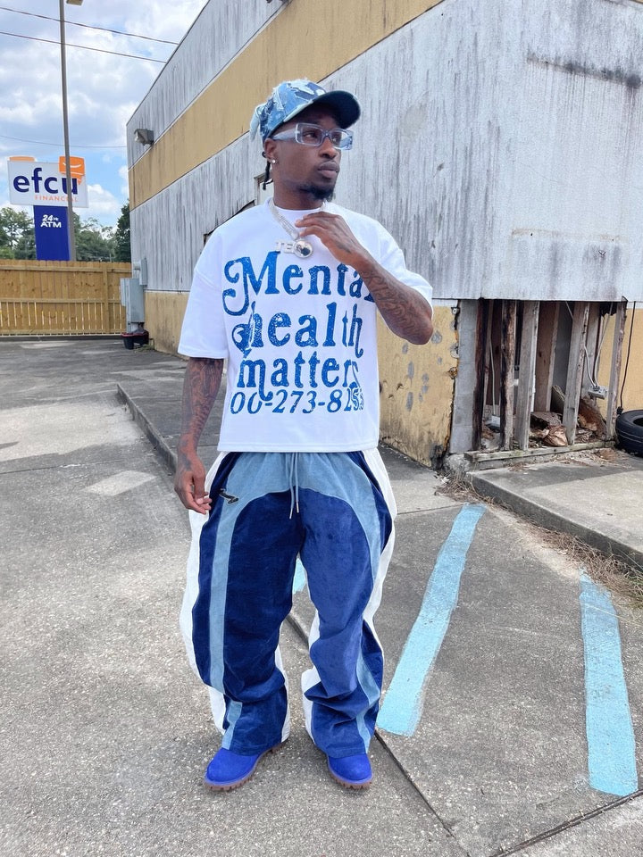 Mental Health Matters Tee - Blue - Image 4